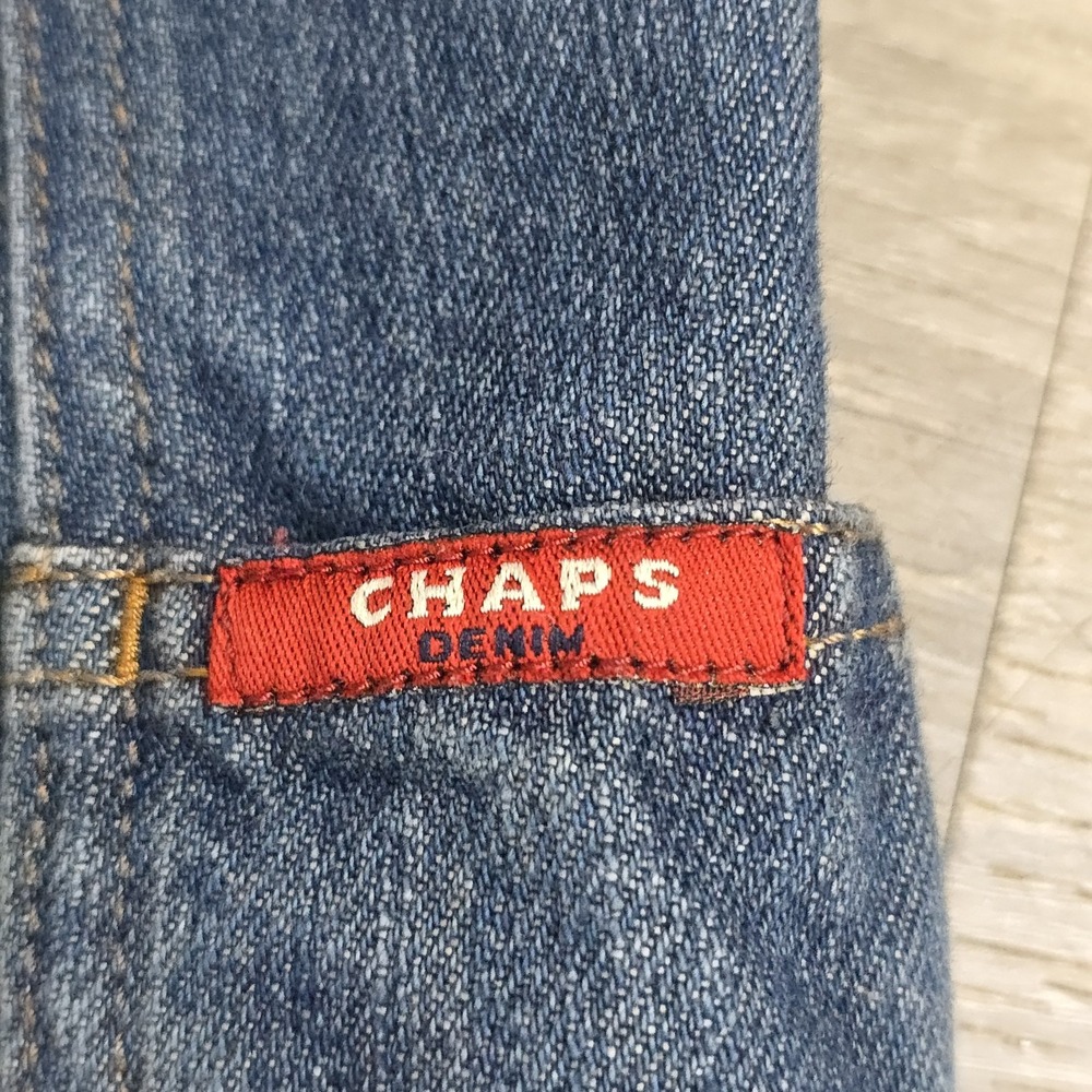 Vintage Y2K Chaps Denim Baggy Carpenter‎ Shorts Mens Size 34 Med/Dark Wash - Picture 14 of 16